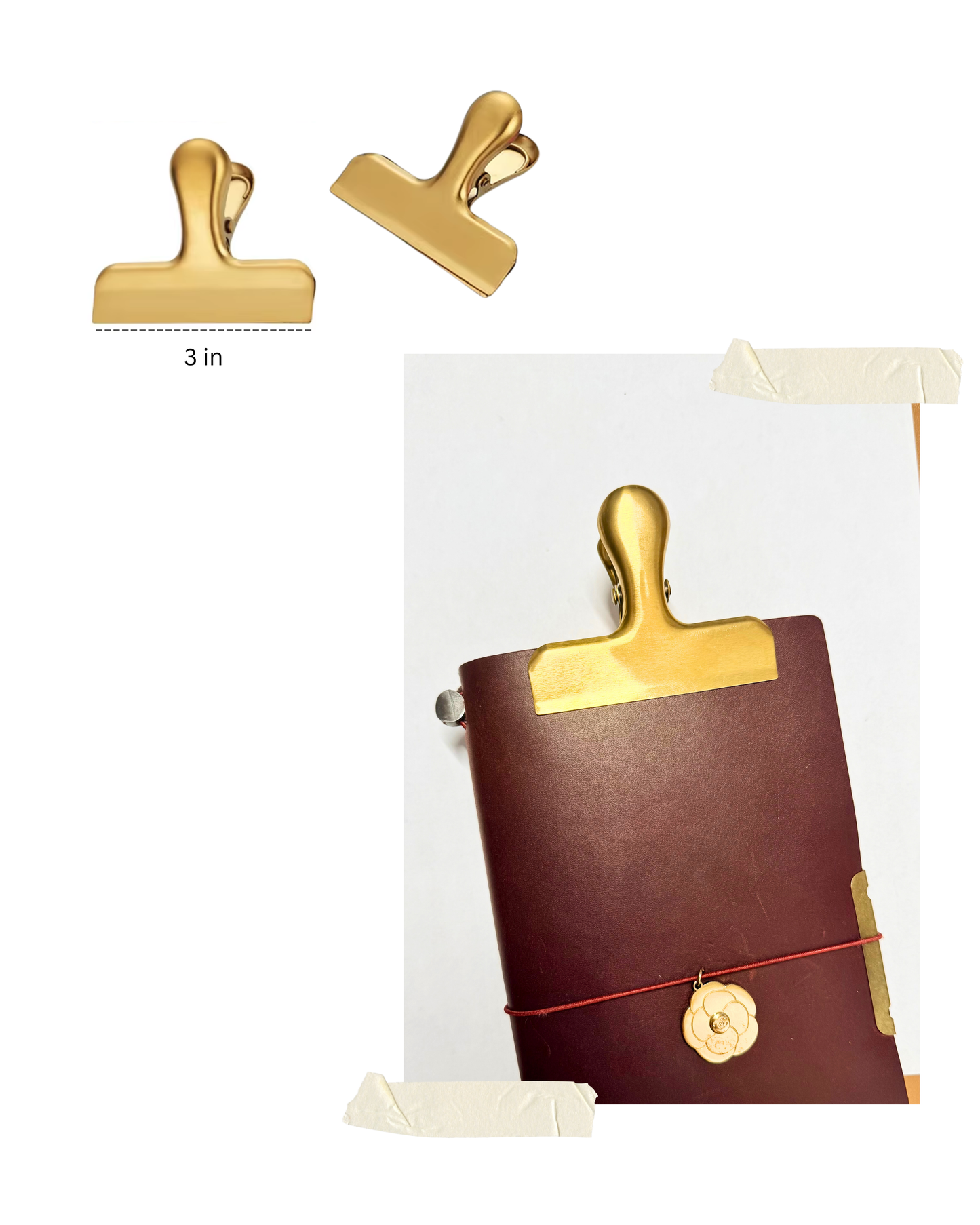 Vintage Brass-Tone Journal Clip