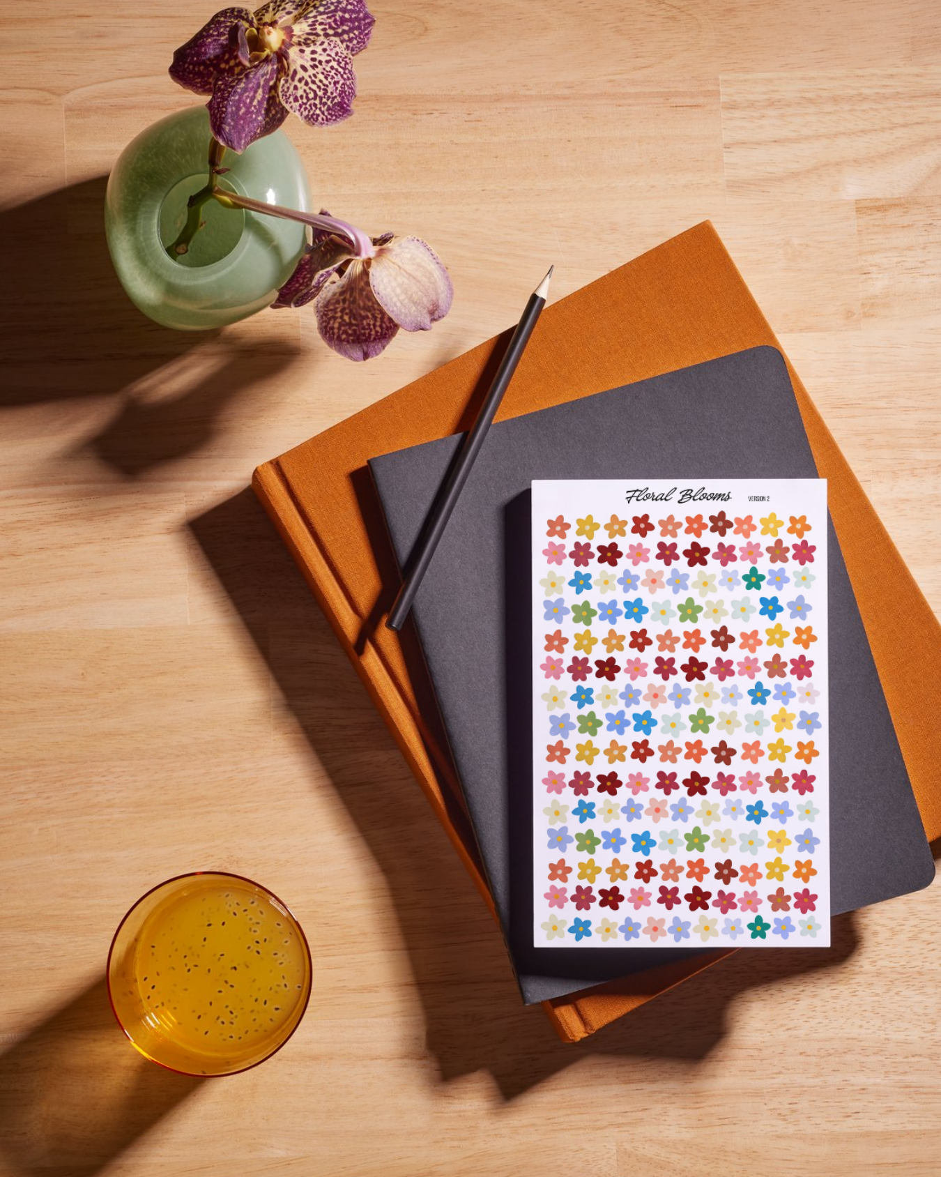 Floral Blooms Mini Flower Sticker Sheet Ver 2