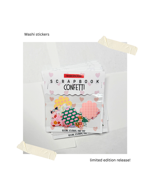 Washi Sticker Scrapbook Confetti for Junk Journaling